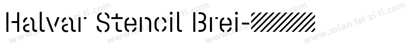 Halvar Stencil Brei字体转换